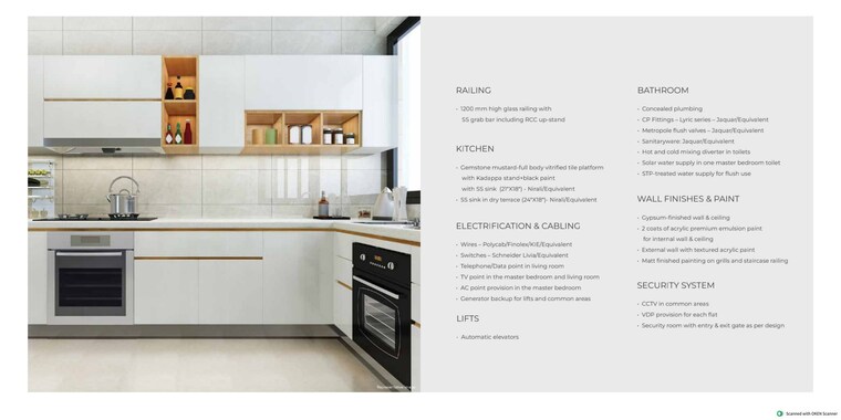 Kitchen, kharadi 3 Bedroom 989 Sq.Ft. Apartment In Kharadi Pune 9033951