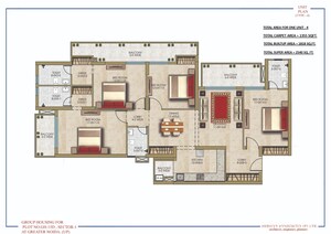 Floor Plan in 3.5 BHK Apartment at Sector 1 Greater Noida – for Sale