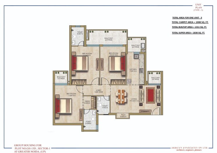 Floor Plan, sector 1 greater noida 3.5 Bedroom 1950 Sq.Ft. Apartment In Sector 1 Greater Noida Greater Noida 9033939