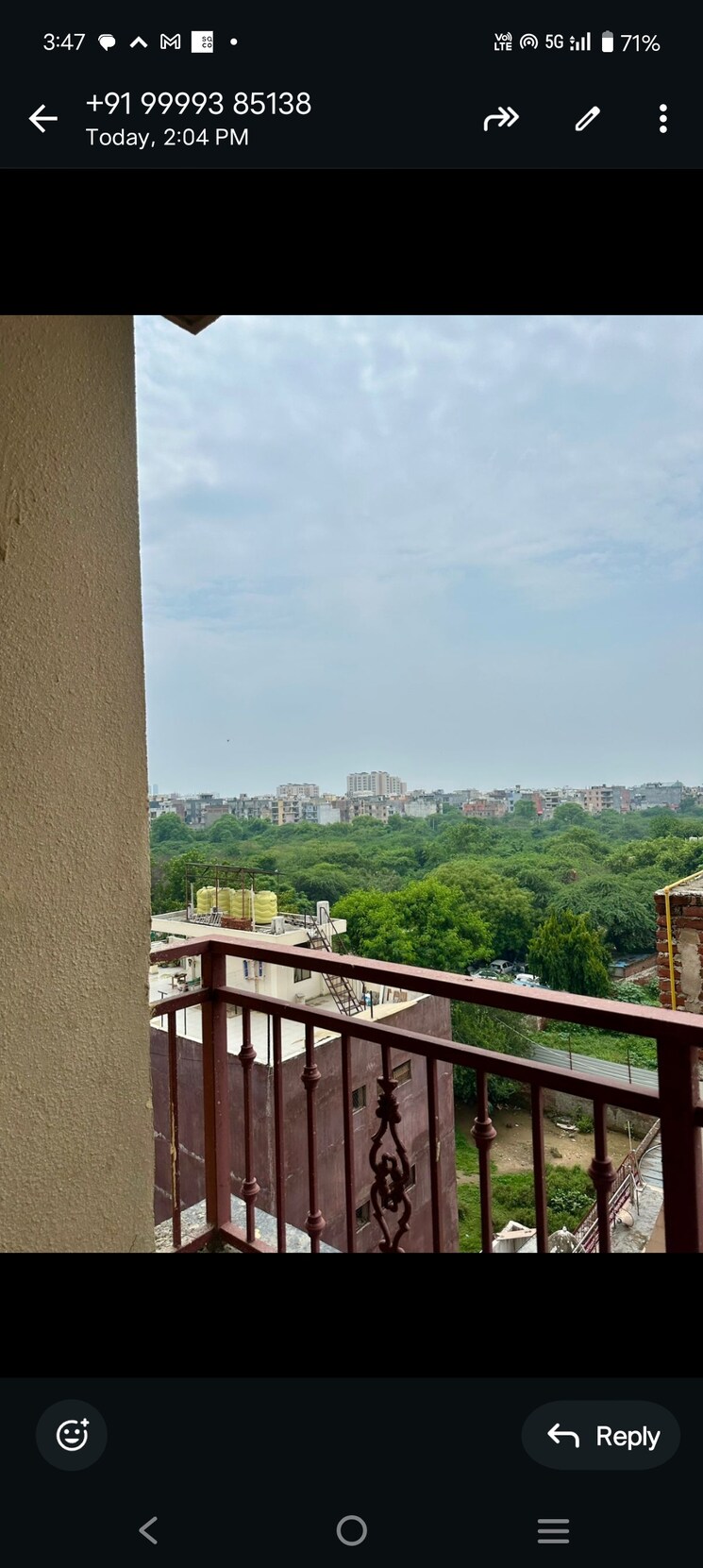 Balcony, saket 1 Bedroom 450 Sq.Ft. Builder Floor In Saket Delhi 9034264