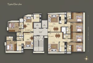 Floor Plan in 2 BHK Apartment at Sun Sumit Yashodhan, Andheri East – for Sale