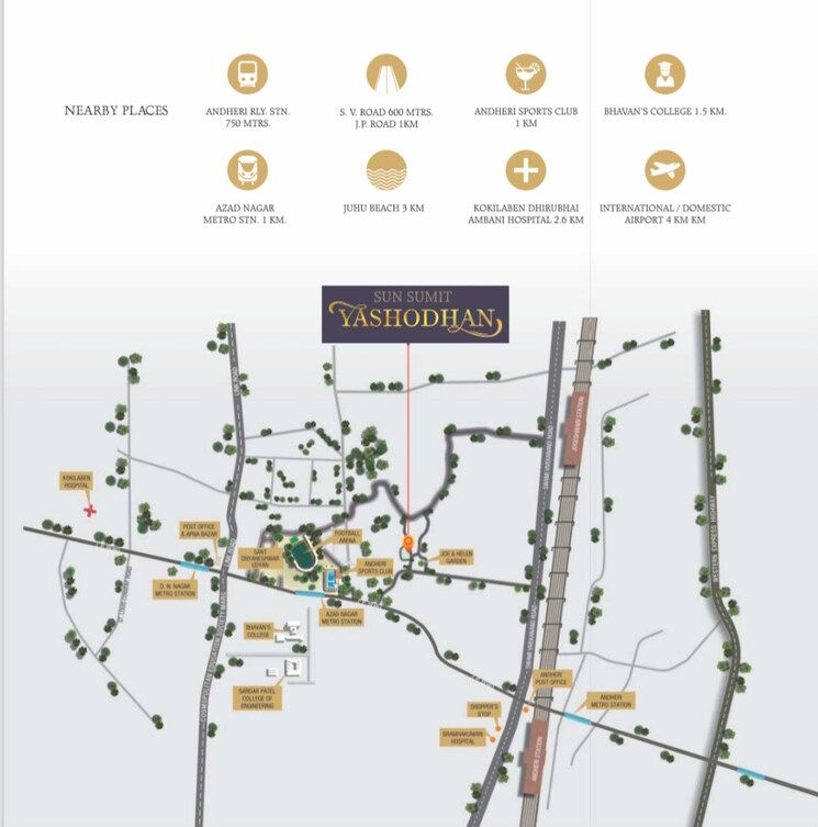 Master Plan, sun-sumit-yashodhan 2 Bedroom 743 Sq.Ft. Apartment In Andheri East Mumbai 9034395