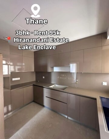 Kitchen in 3 BHK Apartment at Hiranandani Lake Enclave Glendale, Thane West – for Rent