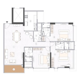 Floor Plan in 3 BHK Apartment at Andheri West – for Sale