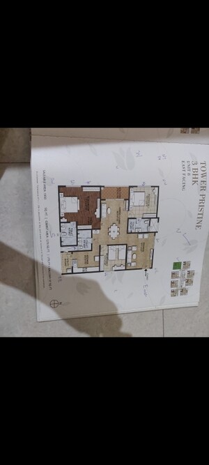 Floor Plan in 3 BHK Apartment at Aurobindo The Regent, Kondapur – for Sale