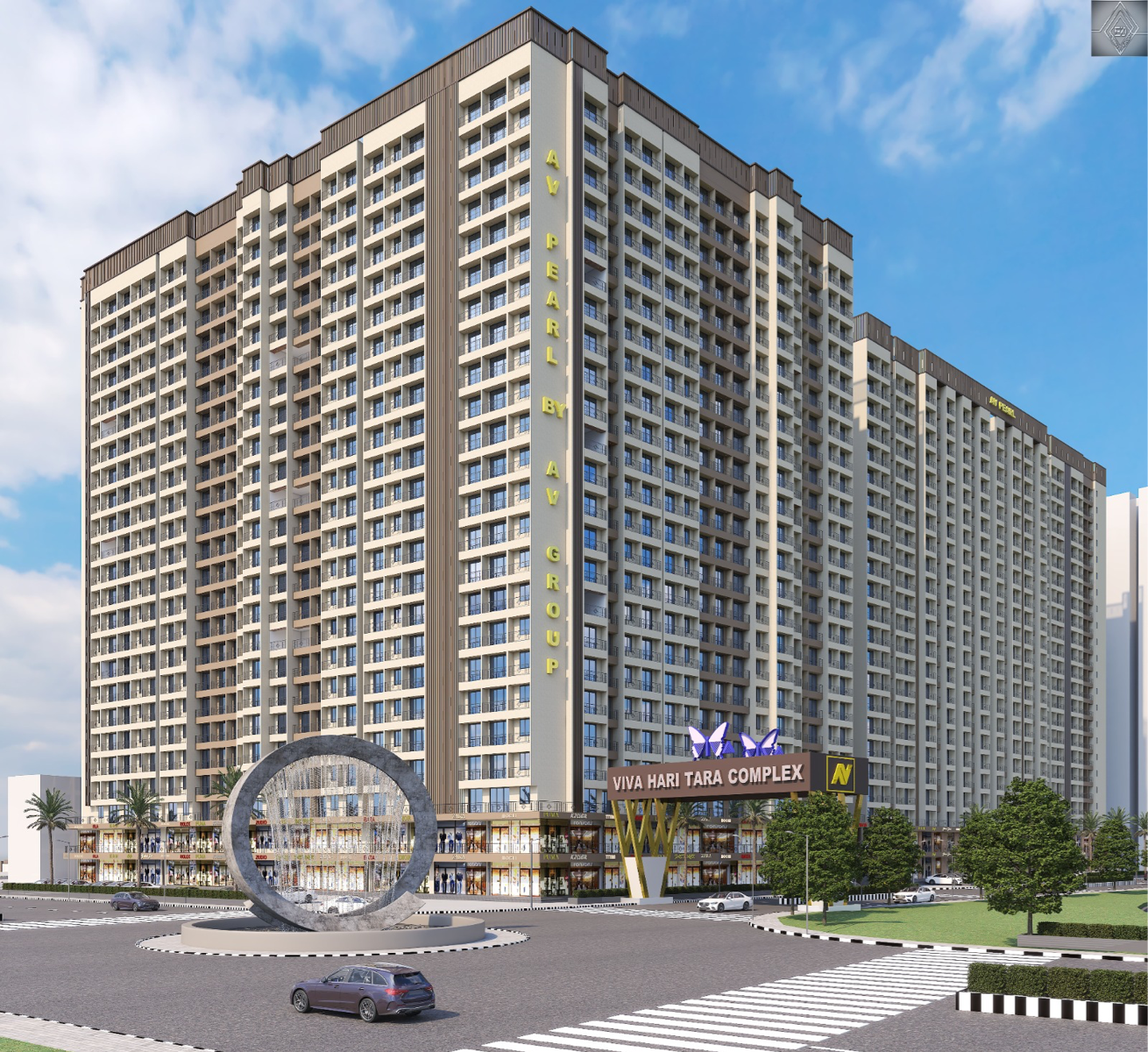 2 BHK 911 Sq.Ft. Apartment in AV Pearl