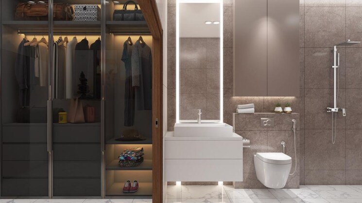 Bathroom, shreeji-divine 2 Bedroom 928 Sq.Ft. Apartment In Kharghar Sector 36 Navi Mumbai 9035135