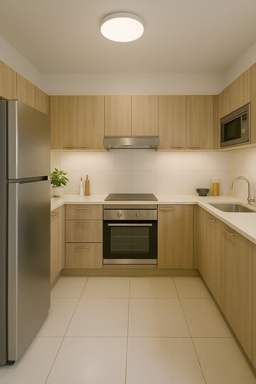Kitchen in 2 BHK Apartment at Fiama Residency, Ghodbunder Road – for Rent