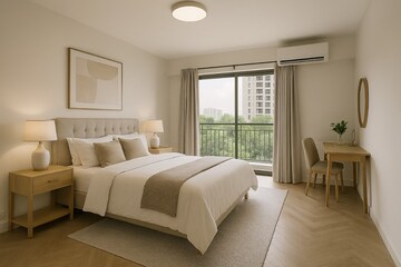 Bedroom in 2 BHK Apartment at Fiama Residency, Ghodbunder Road – for Rent