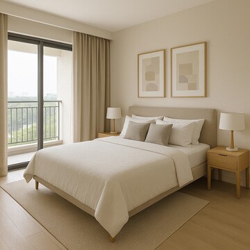 Bedroom in 2 BHK Apartment at Fiama Residency, Ghodbunder Road – for Rent