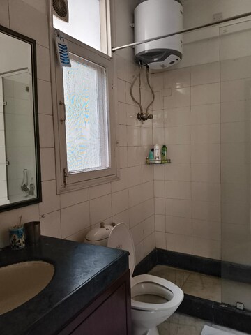 Bathroom in 2 BHK Builder Floor at Shanti Niketan – for Rent