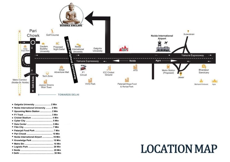 Map Location, f1-enclave  100 Sq.Yd. Plot In Sector 17b Yamuna Expressway Greater Noida 9028323