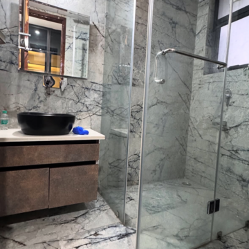 Bathroom in 3 BHK Apartment at Transcon Triumph Tower, Veera Desai Industrial Estate – for Sale