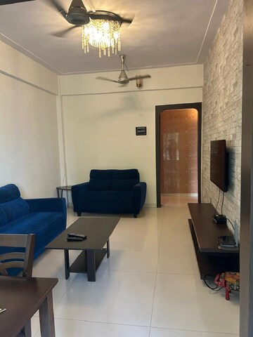 Living Room in 1.5 BHK Apartment at Bandra West – for Rent