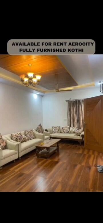 Living Room in 4 BHK Independent House at Aerotown Hridayam, Gmada Aerocity – for Rent