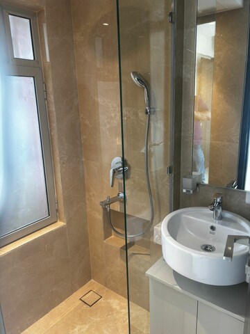 Bathroom in 1 BHK Apartment at Hiranandani Highland, Powai – for Rent