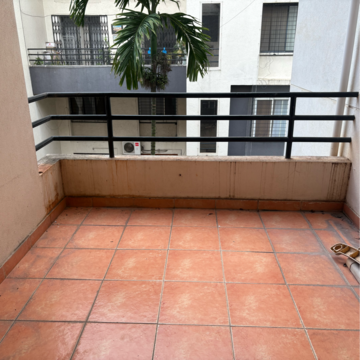 Balcony in 3 BHK Apartment at B.K. Pate Agasti, Walvekar Nagar – for Rent