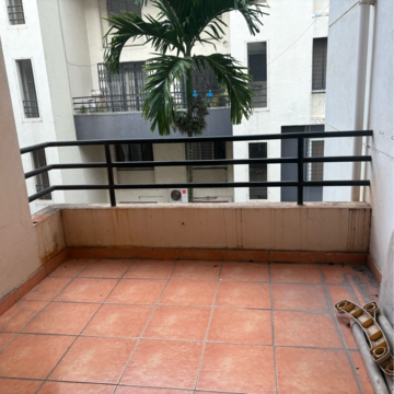 Balcony in 3 BHK Apartment at B.K. Pate Agasti, Walvekar Nagar – for Rent
