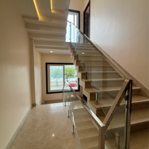 Staircase in 5 BHK Villa at Gomti Nagar – for Sale