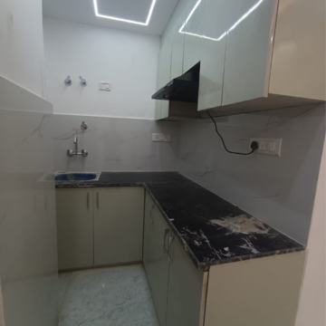 Kitchen in 1 BHK Builder Floor at Khirki Extension – for Rent