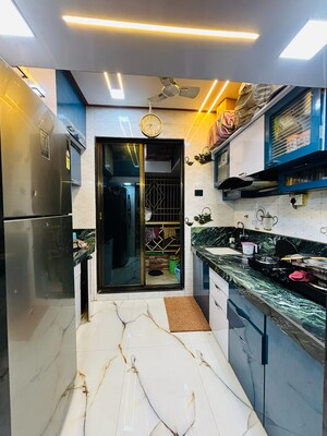 Kitchen in 2 BHK Apartment at Happy Home Sarvodaya Nagar, Ambernath West – for Sale