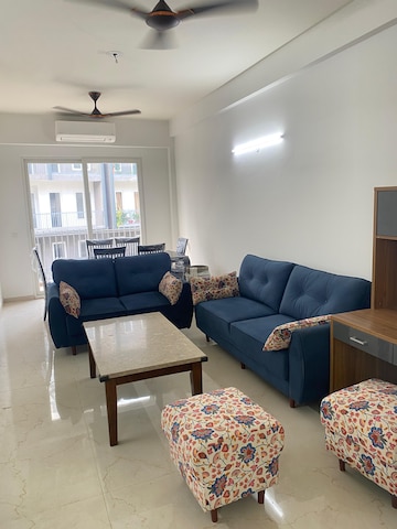 Living Room in 3 BHK Builder Floor at Smart World Orchard, Sector 61 – for Rent