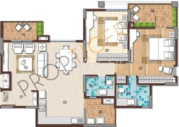 Floor Plan in 2 BHK Apartment at G Corp The Icon, Thanisandra Main Road – for Sale