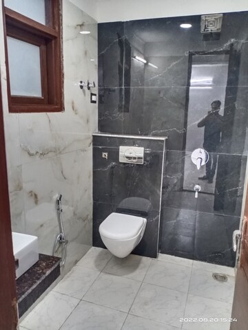 Bathroom in 3 BHK Builder Floor at Vasant Kunj – for Rent