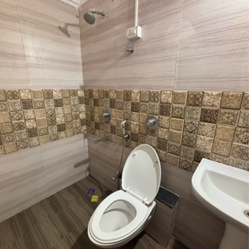Bathroom in 1 BHK Apartment at GK Royale Rahadki Greens, Rahatani – for Rent