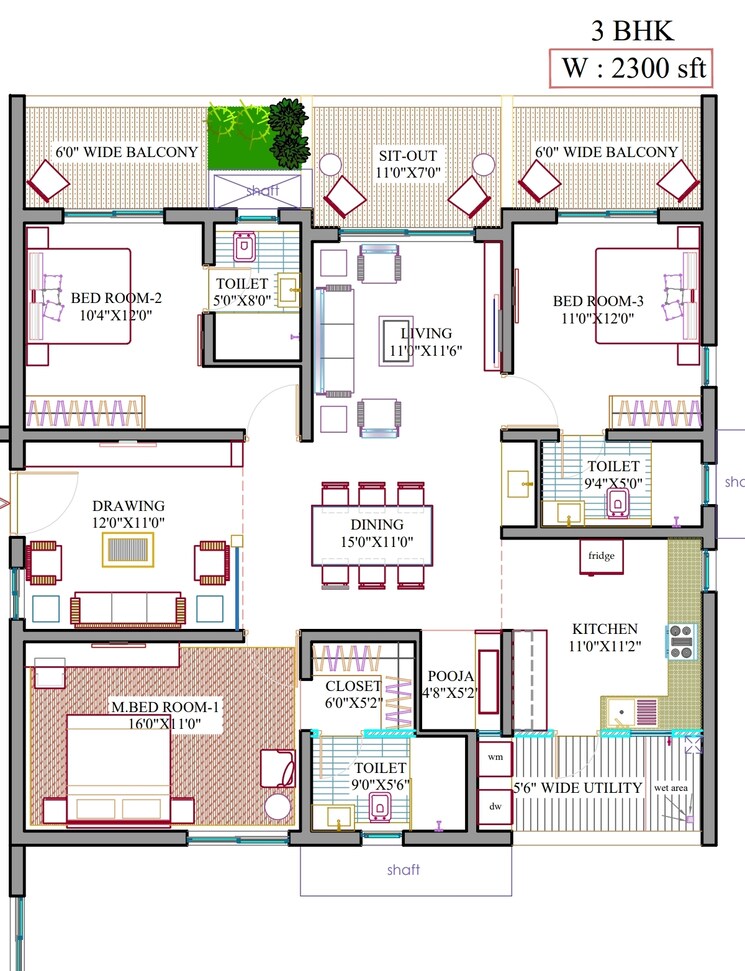 Other, kokapet 3 Bedroom 2235 Sq.Ft. Apartment In Kokapet Hyderabad 9037981