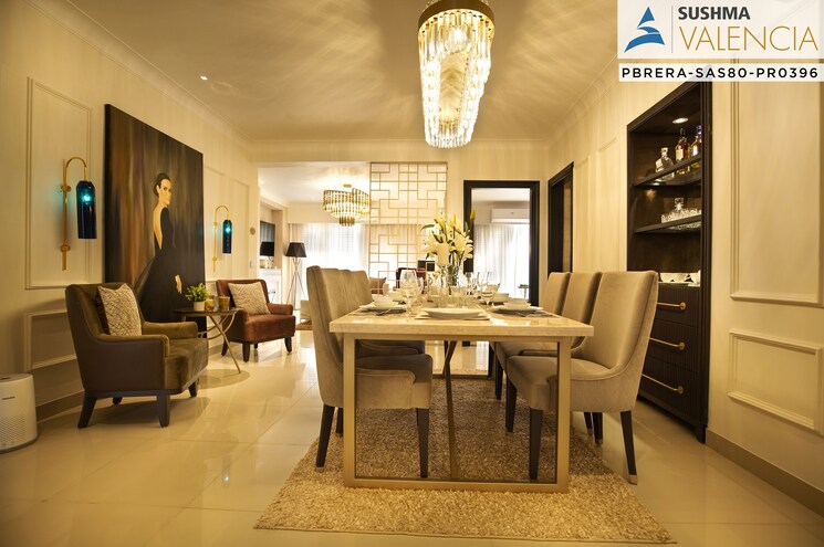 Living Room, sushma-valencia 3 Bedroom 2250 Sq.Ft. Apartment In International Airport Road Zirakpur 9037957