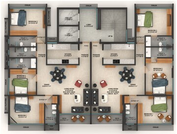 Floor Plan in 6 BHK Apartment at Baf Na Siddhgiri, Dadar East – for Sale