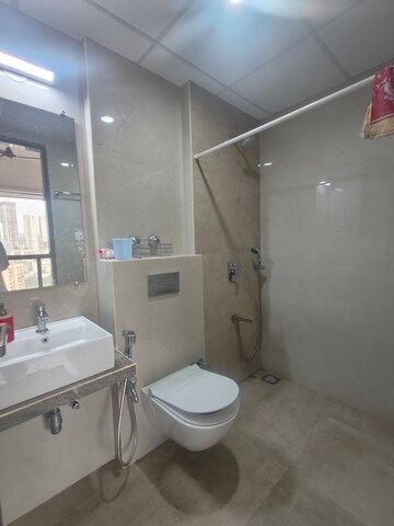 Bathroom in 1 BHK Apartment at Rishabraj Pride, Dahisar West – for Rent