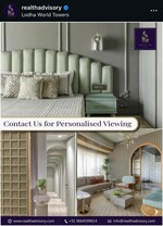 4 BHK + Pooja Room,Servant Room,Study Room 2619 Sq.Ft. Apartment in Lodha World One