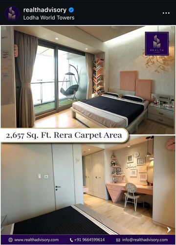 Kitchen in 4 BHK Apartment at Lodha World One, Worli – for Sale
