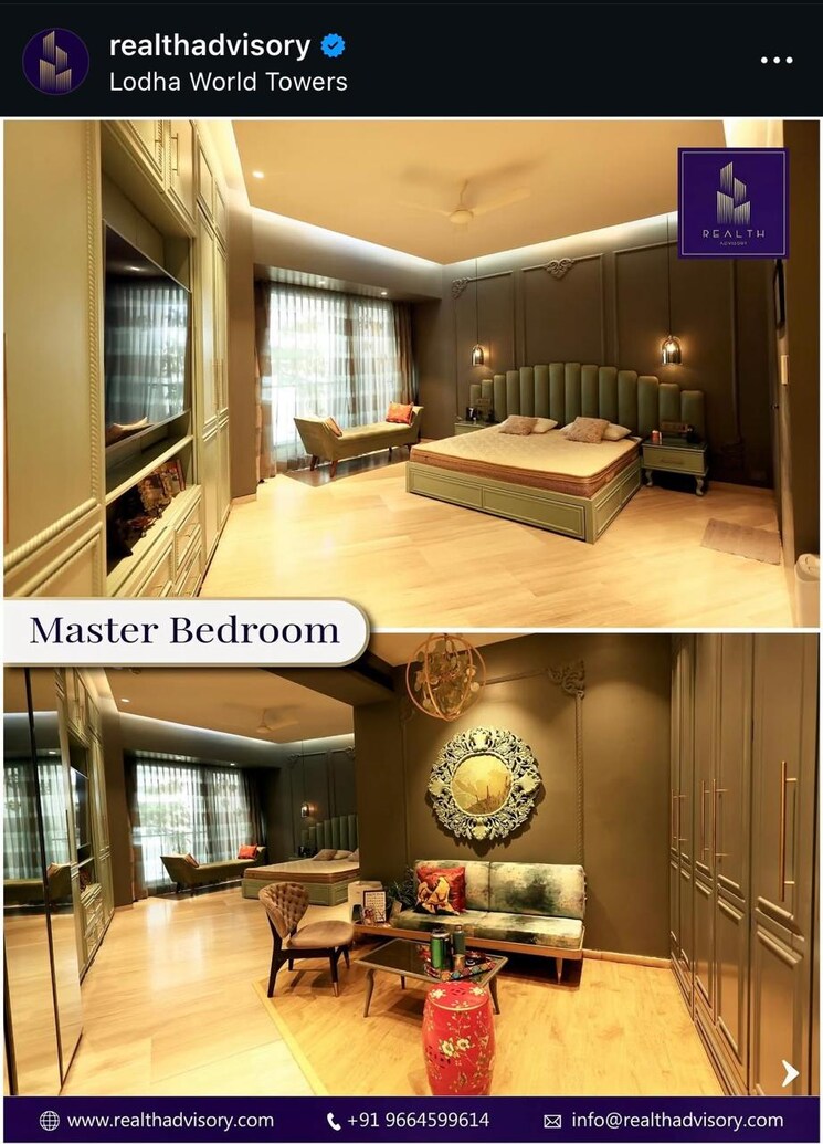 Living Room, lodha-world-one 4 Bedroom 2619 Sq.Ft. Apartment In Worli Mumbai 9038376