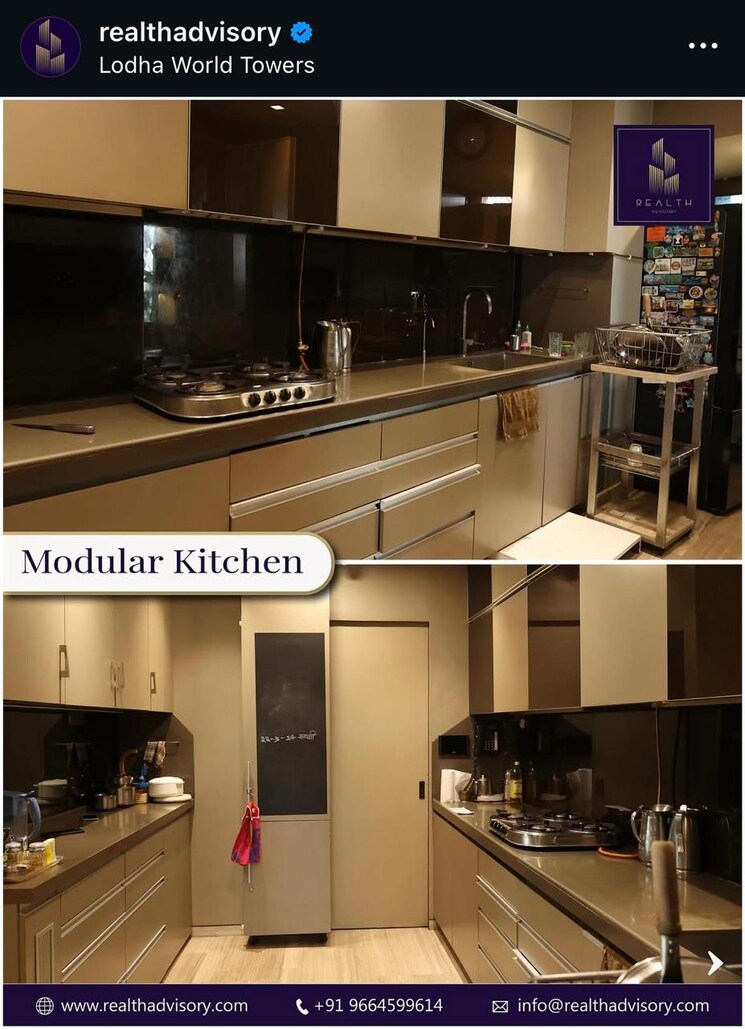 Kitchen, lodha-world-one 4 Bedroom 2619 Sq.Ft. Apartment In Worli Mumbai 9038376