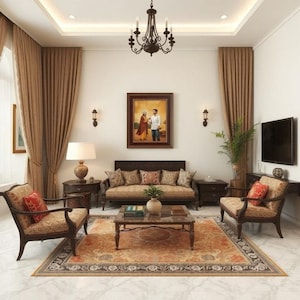 Living Room in 6 BHK Independent House at Sector 12 – for Sale