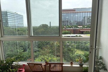 Balcony in 2.5 BHK Apartment at Godrej The Trees, Vikhroli East – for Rent
