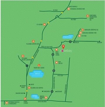  Plot – Map Location View at Taapasi Rosebay, Yelahanka - for Sale
