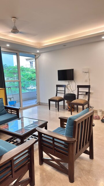 Living Room in 3 BHK Builder Floor at Ansal API Esencia, Sector 67 – for Rent