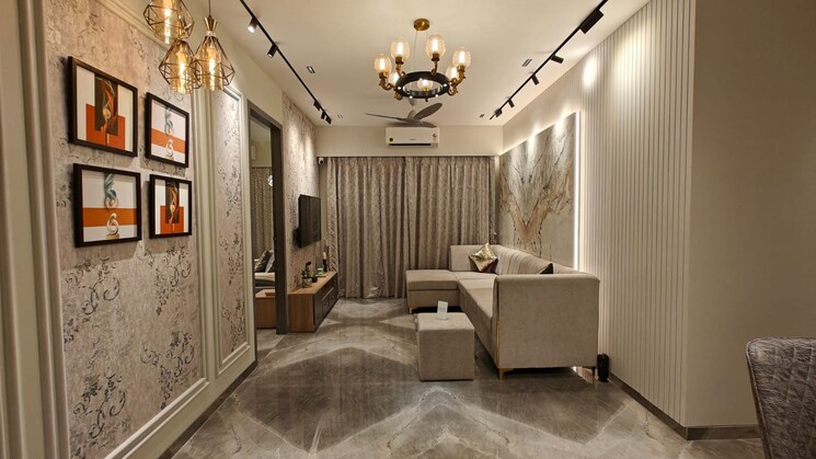 Living Room, solidago-the-castle 3 Bedroom 868 Sq.Ft. Apartment In Borivali West Mumbai 9038575