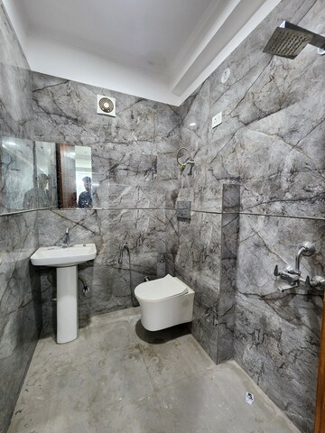 Bathroom in 3 BHK Builder Floor at Chattarpur – for Rent