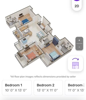 Floor Plan in 3.5 BHK Apartment at Anthem French Apartments, Sector 16b Greater Noida – for Sale