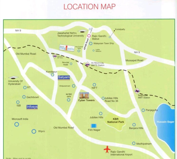 Map Location, prajay-megapolis 3 Bedroom 1606 Sq.Ft. Apartment In Kukatpally Hyderabad 9038972
