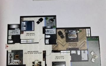 3 BHK Apartment For Sale in Charms Castle Phase II, Raj Nagar Extension