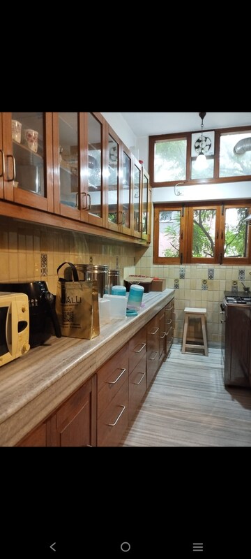 Kitchen in 3 BHK Builder Floor at Kailash Colony – for Rent