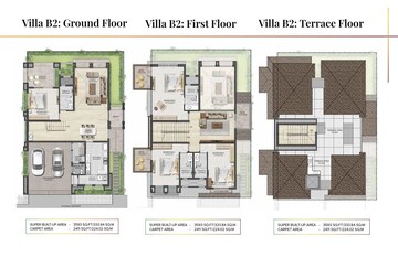 Floor Plan in 4 BHK Villa at Aspen Greens At The Prestige City, Sarjapur Road – for Rent