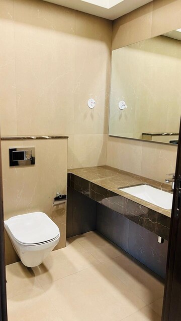 Bathroom in 3 BHK Apartment at Adani Ten BKC, Bandra East – for Rent