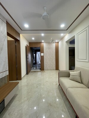 Living Room in 1 BHK Apartment at Rajhans Moonstone, Vasai West – for Sale